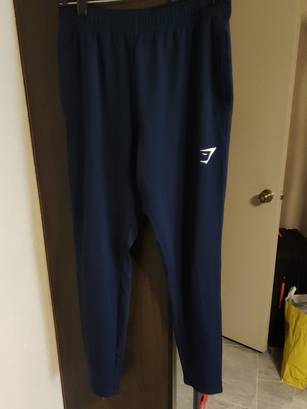 Gymshark Navy Slim Joggers with Reflective Logo